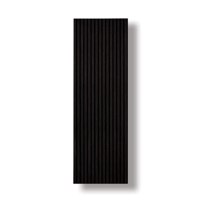 Acoustic Veneer Wall Panel in Black Oak with Black Backing 2400MM x 600MM with 26MM Slat