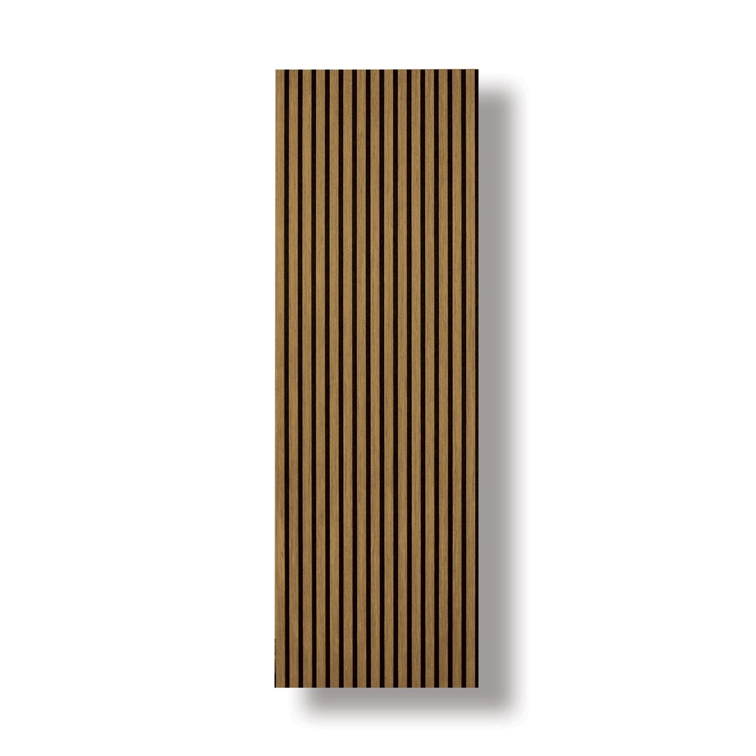 Acoustic Veneer Wall Panel in Oak with Black Backing 2400MM x 600MM with 26MM Slat