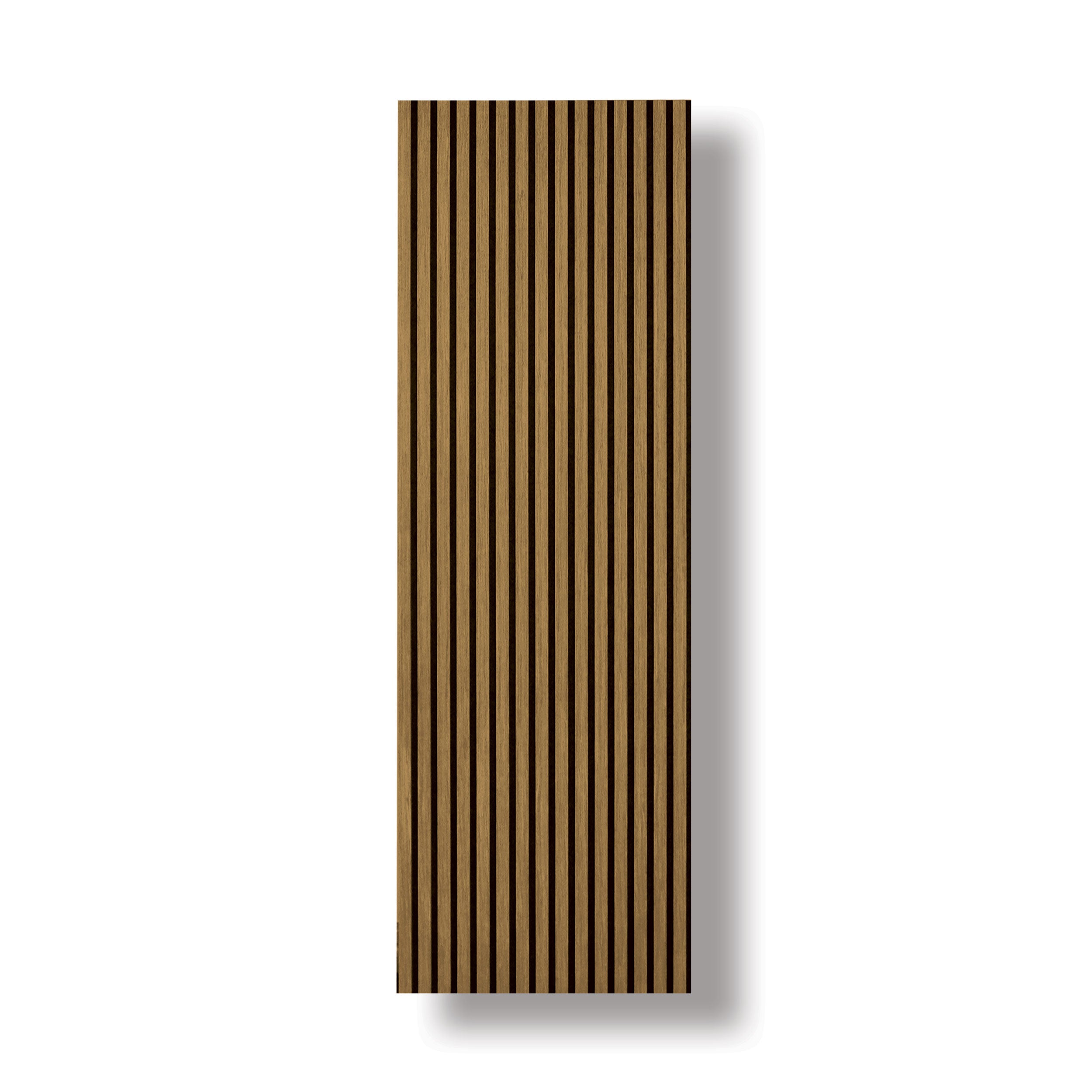 Acoustic Veneer Wall Panel in Oak with Black Backing 2400MM x 600MM with 26MM Slat