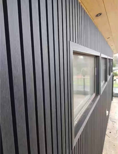 Slatted Composite Wall Cladding 219mm x 26mm  x 2900MM Black