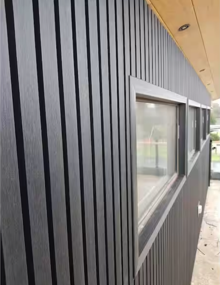 Slatted Composite Wall Cladding 219mm x 26mm  x 2200MM Black