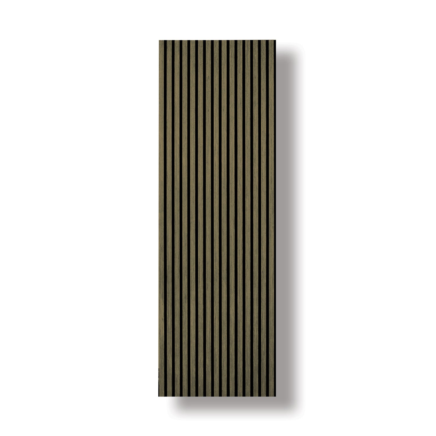 Acoustic Veneer Wall Panel in Siner Oak with Black Backing 2400MM x 600MM with 26MM Slat