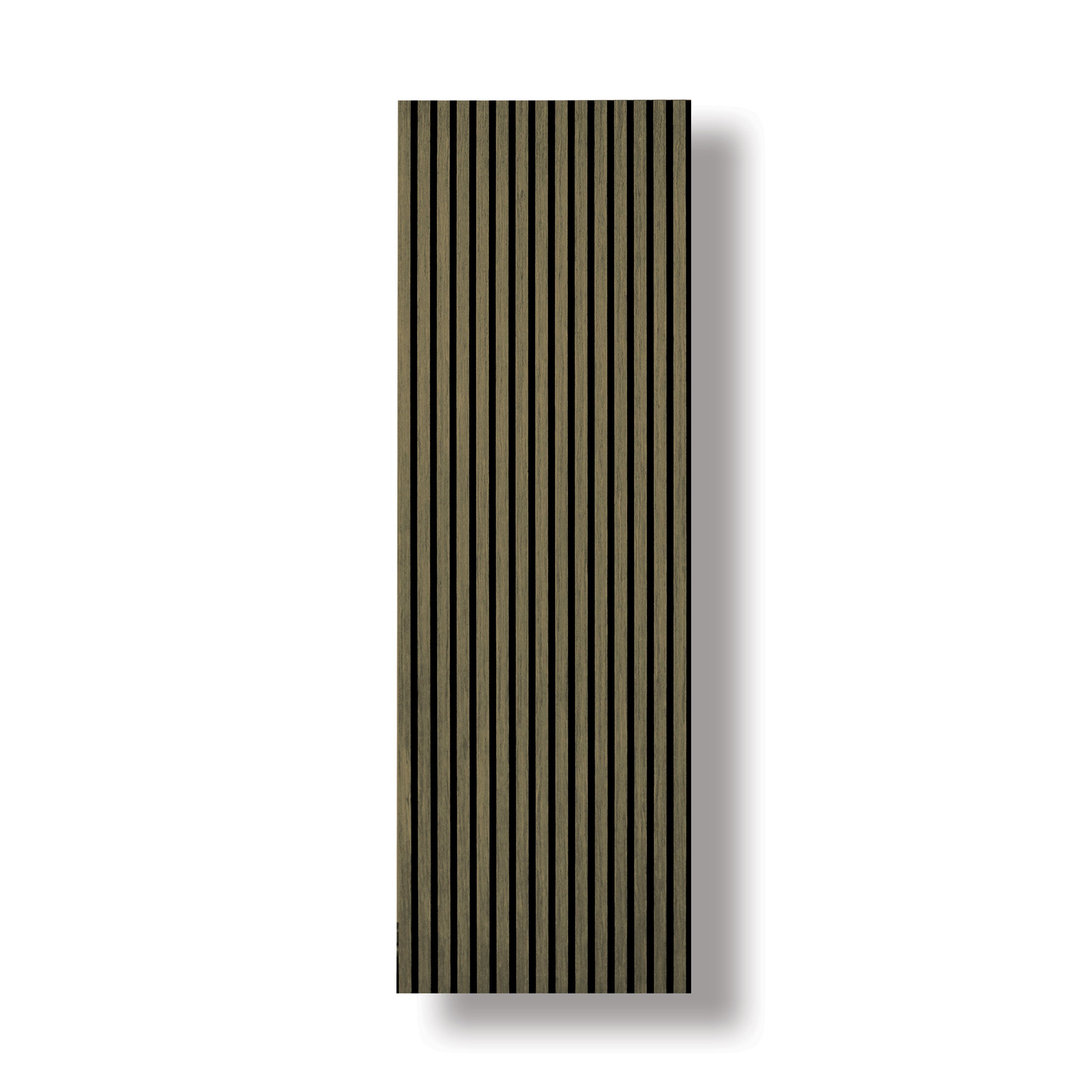 Acoustic Veneer Wall Panel in Siner Oak with Black Backing 2400MM x 600MM with 35MM Slat