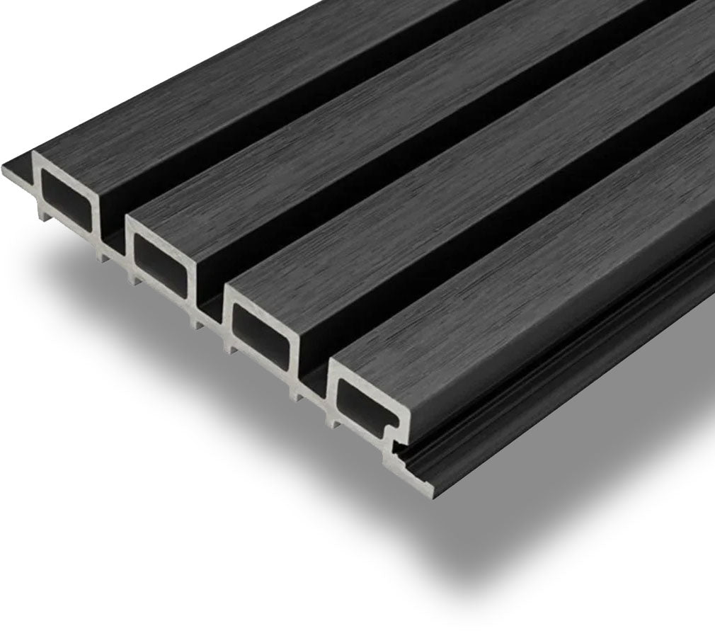 Slatted Composite Wall Cladding 219mm x 26mm  x 2200MM Black