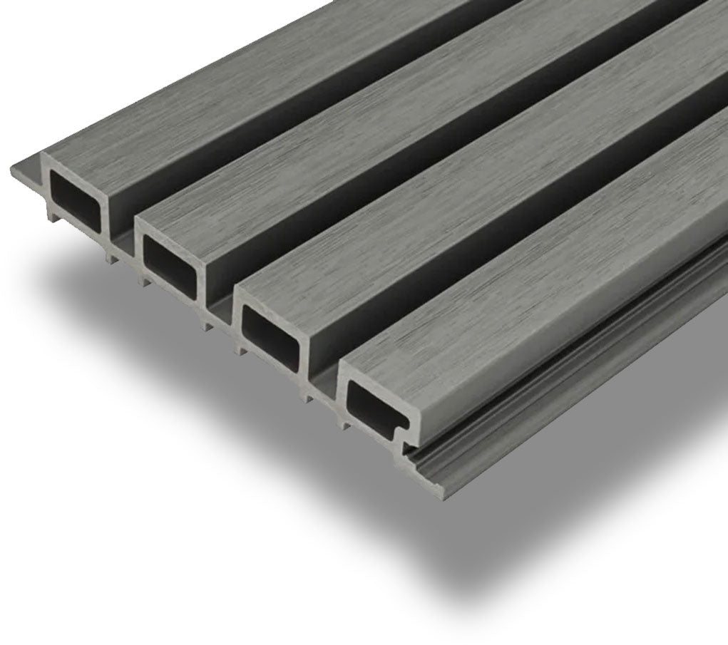 Slatted Composite Wall Cladding 219mm x 26mm  x 2200MM Light Grey