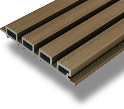 Slatted Composite Wall Cladding 219mm x 26mm  x 2200MM Teak